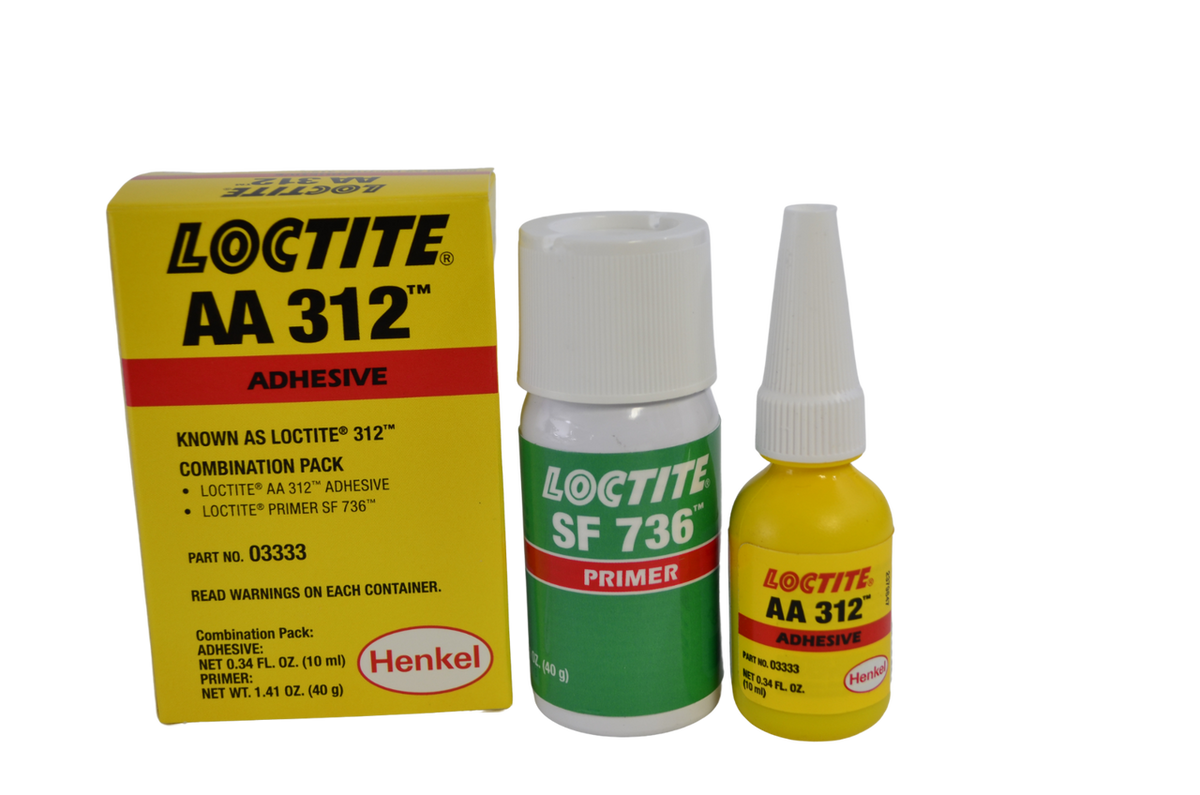 Loctite-3333 (228191) Adhesive Kit, Two Part Acrylic Adhsv, 10mL- Amber